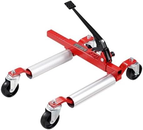 VEVOR Wheel Dolly, 1 Piece Wheel Dolly Car Skate, Heavy Duty Vehicle Positioning with Ratcheting Foot Pedal, Ratchet Type Tire Skate Tire Jack for Car Truck RV Trailer, 1500 LBS