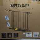 29"-40" Baby Gate for Stairs, Auto Close Stroller Friendly Dog Gate Indoor for Doorways, Pressure Mounted Baby Gate, Easy Walk Through Gate for Children & Pets, Black