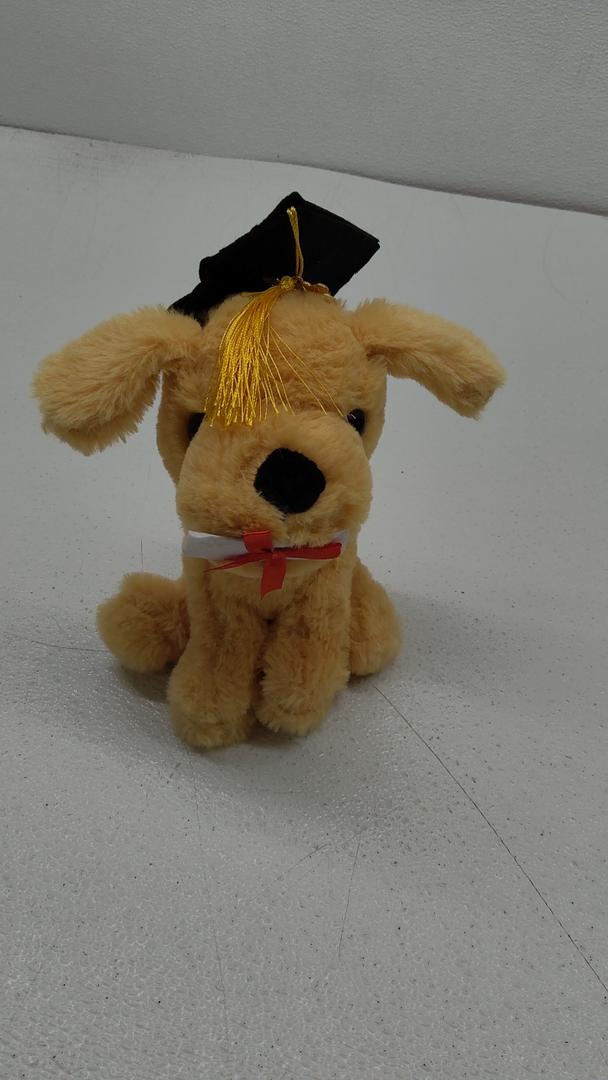 Graduation Dog Puppy with cap and certificate soft plush toy (2025)