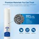 Whole House 20" x 2.5" Spun Polypropylene Depth Sediment Water Filter Cartridge 20" Pre-Filter Replacement for SDC-25-2005, P5-20, PD-5-20, EQ-304-20, SDF-25-2005, MB-25200-05 (5 Micron, Pack of 6)