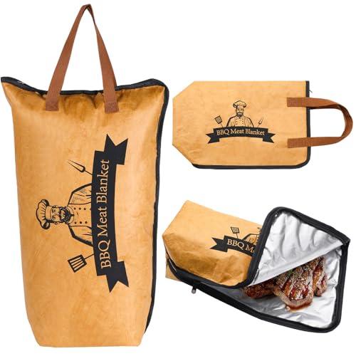 Pack of 3 Xbanya BBQ Blanket for Resting Meat - Insulated Bag for Juicy Results, Large Capacity, Robust Zipper Closure - Barbeque Blanket