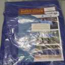 Large Waterproof Tarp Thick Poly Tarpaulin Ideal for Canopy Tents, Boats, RV or Pool Covers - Multipurpose Protective Tarps with Grommets for Indoor and Outdoor Use | 8' x 10' (Blue-lightweight Protection)