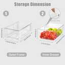 Clemate 6Pack Pantry Organizers and Storage,Clear Stackable Kitchen Storage Organizer,Foods Organizer Bins with Handles, Easily Assemble for Bathroom, Kitchen, Refrigerator, Pantry, Cabinet, Closet