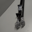 EXCLUSIVE HOME Torch 1" Curtain Rod and Coordinating Finial Set, Matte Bronze, Adjustable 66"-120"
