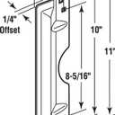 Prime-Line U 9503 Steel Latch Guard Plate Cover for Out-Swinging Doors, Gray (Single Pack) (3 in. x 11 in.)