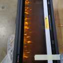 42 inch Smart Electric Fireplace with App Control, Wall Mount & in Wall recessed Fireplace Inserts, Multicolor Flame w/Realistic Log &Crystals, Overheating Protection and Timer, 750W/1500W, Black