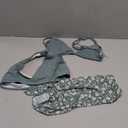 SHENHE Girl's 3 Piece Cute Spaghetti Strap Triangle Bikini Swimsuit with Beach Cover Up Green 170