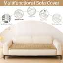 hyha Couch Covers for Dogs Washable, Non Slip Plush Dog Sofa Protectors, Fuzzy Pet Couch Covers for 3 Cushion Sofa Pet Friendly (Camel, 27.6" x 70.9")