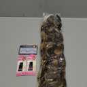 Curly Hair Extensions, LEOSA 4PCS 16 inch Clip in Hair Extensions Short Soft Natural Hairpiece Lace Weft Curly Wave Clip Ins Extensions Invisible for Women, Gold Blonde with beige Highlights