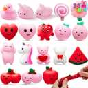JOYIN 36 Packs Valentines Day Mochi Squishy Toys, Stress Relief Fidget Toy, Cute Miniature Novelty Squeeze Toys for Kids Valentine's Party Favors, School Classroom Gift Exchange and Goody Bag Filler