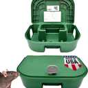 Exterminators Choice Large Rat Bait Station Box with 1 Key - Plastic, Green Heavy-Duty Weather-Resistant Outdoor Bait Station - Discreet Green Box with Lockable Holder