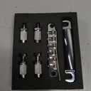 Guyker Guitar Tune-O-Matic Bridge and Stop Bar Tailpiece Combo Replacement Compatible with LP SG EPI 6 String Electric Guitar(GS001 + GM005, chrome)