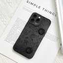 KANGHAR for iPhone 16 Pro Case Cute Sunflowers Bloom Design with Floral Pattern, Slim Fit Soft TPU Shockproof Protective Cover for Women Girls - Black Flowers