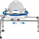 Heavy Duty Sliding Transfer Bench with Swivel Seat, Rotating Sliding Shower Chair and Bath Safety Seat with Non-Slip Suction Cup