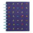 Happy Planner Disc-Bound Planner Jan.–Dec. 2026, Includes 3 Extra Months and 2 Sticker Sheets, Classic Size, 7" x 9.25", Dashboard Layout, Blue Botanical Year