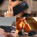 Harryshell Compatible with Samsung Galaxy S25 Ultra Case Wallet Detachable Phone Cover Dual Zipper [11 Card Slots] with [ RFID Blocking ] Crossbody Wrist Strap (Crocodile Black)