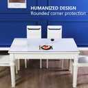 40x76 inch Thick Clear PVC Dining Table Protector Cystal Plastic Tablecloth Desk Cover Pad Mat Coffee Kitchen Bistro Bar Table Cloth Top Protection Rectangular Vinyl Plastic Waterproof Heat Resistant