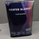 Heated Wearable Electric Blanket with Sleeves & Foot Pocket, Stripe Fleece Sherpa, 6 Heat Levels 12H Timer Setting, Over-Heat Protection, Machine Washable, 52x72 Inches Gray for Office/Home/Gift (Long)