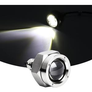EXZEIT 40W Boat Led Drain Plug Light, Bright Underwater Light, 1/2in Standard -White