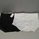 4 Packs Women's Tummy Control Underwear High Waisted Shapewear Panties Stretch Full Coverage Briefs, Black, White, Size 4XL