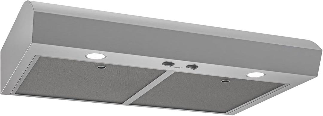 Broan-NuTone MTR1303SS 30-Inch Under Cabinet Range Hood, Energy Star, 350 Max Blower CFM, Stainless Steel