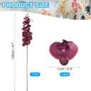 PATIKIL Artificial Orchid Stems 41", 3 Pack 9 Heads Faux Phalaenopsis Flowers Real Touch Fake Orchid Flower Branch for Vase Home Wedding Decoration, Purple Red