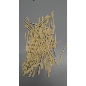 4.7 Inch Bamboo Skewers 100PCS Food Appetizer Toothpicks Wide Flat Paddle Bamboo Wood Picks for Cocktail, Marshmallow, Fruit, Grilling, Drink, BBQ, Barbecue, Yakitori Chicken, Fondue, Roasting