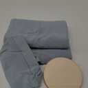 Baby Swaddle Receiving Blankets with Matching Beanie Set Newborn Nursery Swaddle Wrap for Baby Girls and Boys (Blue)