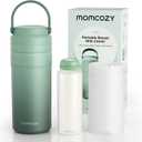 Momcozy Portable Breast Milk Cooler for Travel, 24H Ice-Free Cooling Breastmilk Storage Bottles Container, 12oz Leak Proof Outdoor Small Freezer, Baby Breastfeeding Essential Gift for New Moms