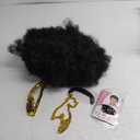 morvally 70s Black Afro Wig for Men with Glasses Chain and Mustache Mens Short Black Curly Disco Costume Wigs 70's 80s Hippie Rocker Funny Cosplay Synthetic Wigs for Halloween Party
