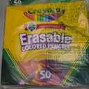 Crayola Erasable Colored Pencils (50ct), Bulk Colored Pencil Set, Pencils for Adult Coloring Books, Art Supplies, Holiday Gift for Teens, 6, 7, 8 
