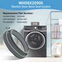 Upgraded WH08X20906 Washer Door Boot Seal Gasket Compatible with GE Washer Door Seal Gasket Parts Washing Machine Door Boot GFW450SPK0DG, GFW450SSK0WW, GFWS1700H0WW, GFWS1705H0DG Washer Seal Gasket