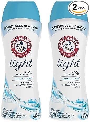 Arm & Hammer Light In-Wash Scent Booster Crisp Clean 24oz (Pack of 2) 