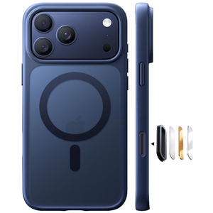 TORRAS for iPhone 17 Pro Case, Camera Control, Fit for MagSafe, MilitaryGrade Protection, Magnetic Slim Translucent AntiFingerprint Phone Case for iPhone 17 Pro 6.3", Deep Blue