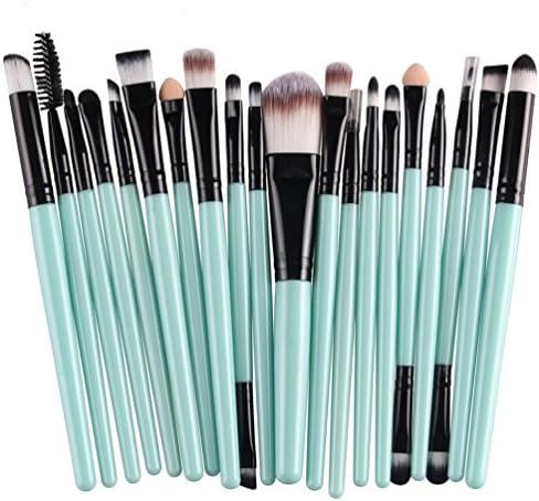 KOLIGHT® 20 Pcs Pro Makeup Set Powder Foundation Eyeshadow Eyeliner Lip Cosmetic Brushes (Black+Green)