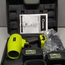 Saker Cordless Leaf Blower Handheld Blower Portable Dust Cleaner 180000 RPM with Adjustable Speed for Drying Patio Cleaning Camping Gifts 2 Batteries Green with Case