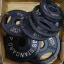 Fitvids 2 Inch Olympic Barbell Weight Plates Set, (2-10 Lb,4-5 Lb, 2-2,5Lb)  Barbell Weight Set for Home Gym Strength Training, Doublegrip Design