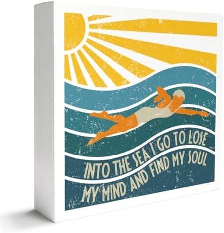 Swimming Gifts for Women Men Coaches, Funny Swimmer Gifts for Women Men Coach, Swimming Swim Lover Coach Gifts for Swimmers, Swimming Lover Swimmer Decor for Room, Swim Team Decorations, Find My Soul