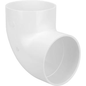 6 Inch 90 Degree Right Angle PVC Pipe Fitting, Furniture Grade SCH40 (Socket x Socket) 6" PVC Fitting Connectors for DIY Shelf Garden Support Structure