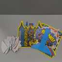 Funrous 11 Pieces Hero Party Decoration Hero Honeycomb Centerpieces 3D Table Topper Paper Large Word Centerpieces Fun Action Sign Standing Card for Birthday Baby Shower Decor Supplies(Classic)