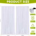 Wokceer White Backdrop Curtain for Wedding Parties 10x8FT Wedding Curtains Backdrop Drapes Polyester for Photoshoot Baby Shower Birthday Party Curtains Photography Background 2 Panels 5x8FT