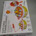 4 in 1 Toys for Ages 5-7, Bounce and Catch Chicken Games, Rotating Board Games for Kids 4-6, Fishing Game Magnetic,Toddler Toys Bowling, Family Games for Kids and Adults