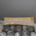 I00000 16 oz Gold Plastic Cups, 100 Pack Clear Plastic Cups Tumblers Gold Rimmed Cup, Heavy-duty Disposable Cup Perfect for Wedding & Party