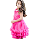 Girl Tulle Layered Special Occasions Fancy Dress Fuchsia, 8Y
