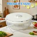 Round Spice Organizer Box with Lid  5-Compartment Clear Seasoning Container for Kitchen  BPA-Free Food Grade Storage for Herbs, Dried Chili, Star Anise & More