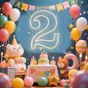 RumonZS Number 2 Light Up LED Neon Sign Backdrop 15.7" Birthday Party Decor Warm White Number One Light Up Sign USB Powered Big Number Sign Light for Birthday Night Light Party Anniversary Wedding