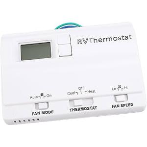 WMPHE Upgrade RV Digital Thermostat with Heat/Cool Systems, Compatible with 83303362 T-Stat Wall Thermostat Air Conditioner, Temperature Adjustment 98°F to 33°F-White