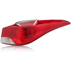 Tail Light Compatible with Hyundai Elantra 2011 2012 2013, Passenger Side, Tail Light Assembly [No Bulb], Replace OEM# HY2804119, 1 PC, Red Lens