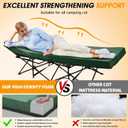 CYMULA Camping Cot Mattress 2in Memory Foam Sleeping Pad,Soft Warm Non-Slip Camping Mattress Topper with Retaining for Adults,Portable Roll up Pad for Travel（only Mattress）