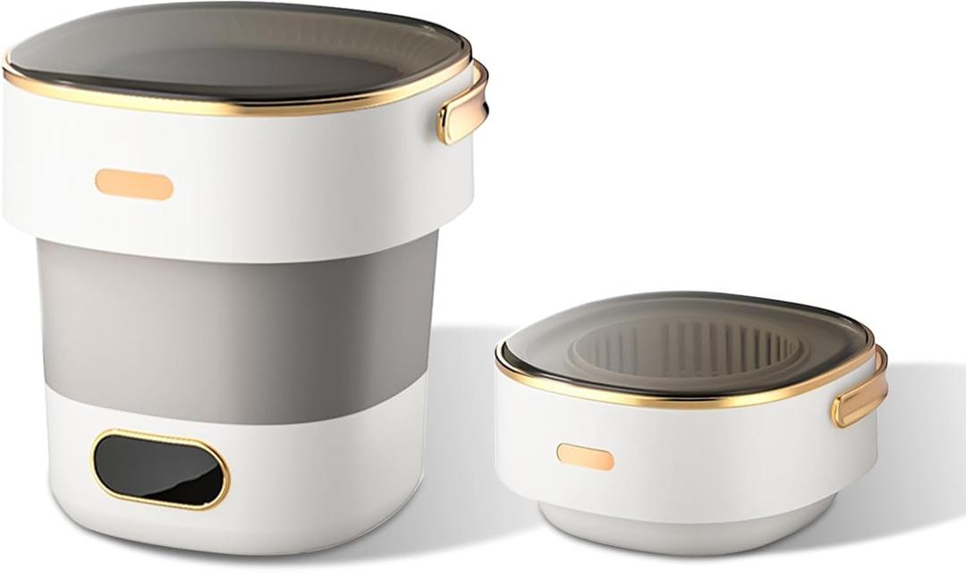 Mini Portable Washing Machine and Dryer, Mini Washer 13l Portable Washing Machine Fully Automatic 3 Cleaning Modes Collapsible Camping Washer for RV Travel Hotel Laundry 